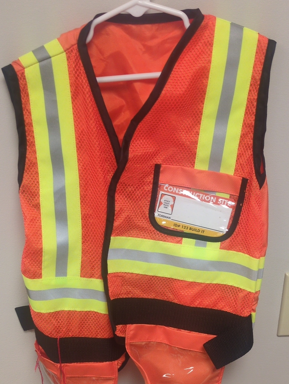 Melissa & Doug Orange and Yellow Reflective Safety Vest Costume